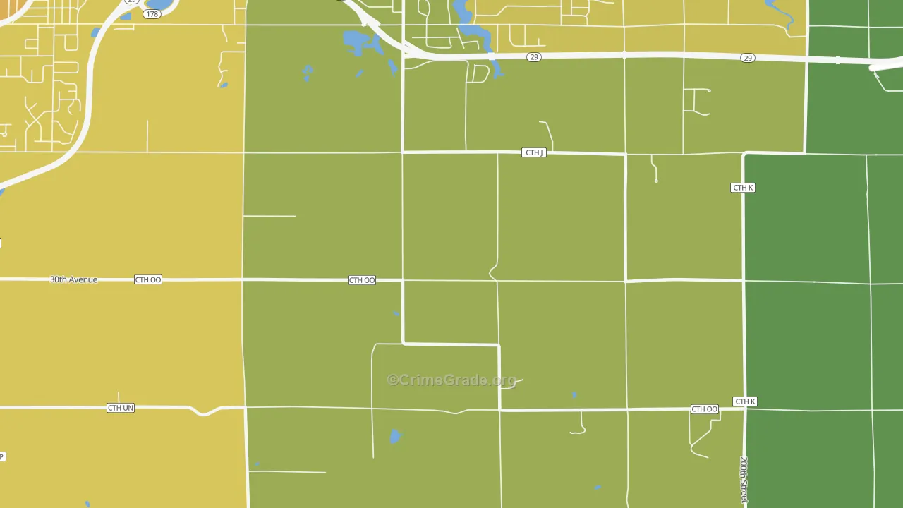 Lake Wissota, WI Map of Vandalism Rates