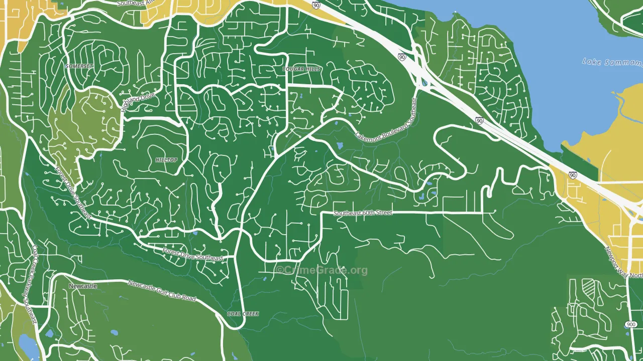 Lakemont, Bellevue, WA Map of Vandalism Rates