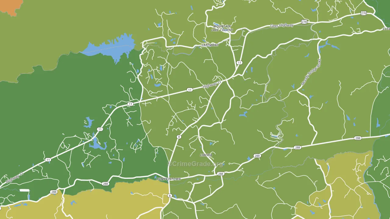 Lakemont, SC Map of Vandalism Rates