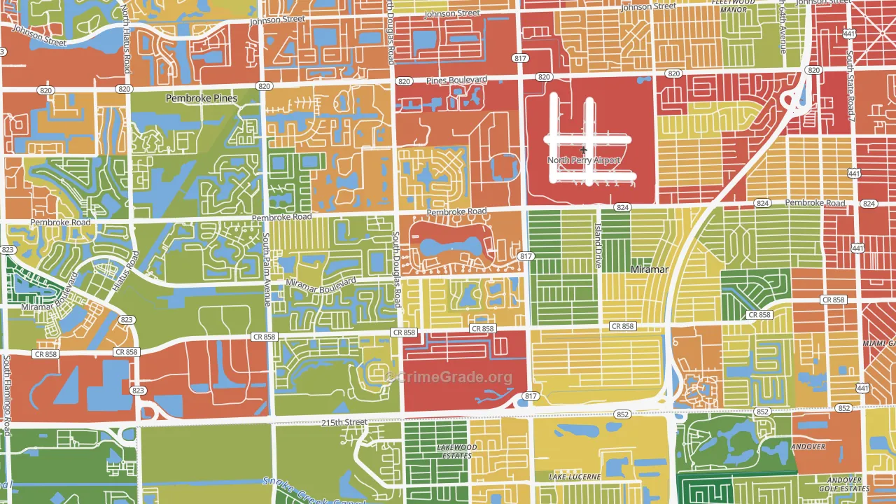 Lakeshore at University Park, Miramar, FL Map of Vandalism Rates