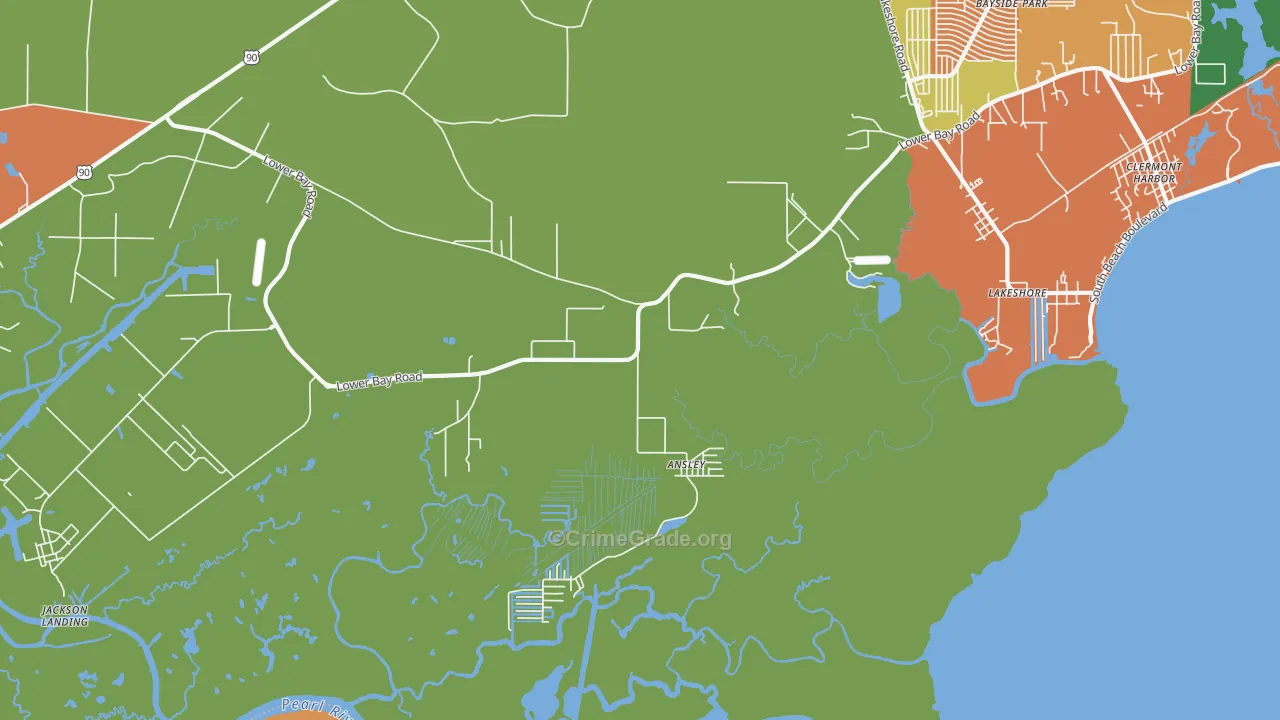 Lakeshore, MS Map of Vandalism Rates