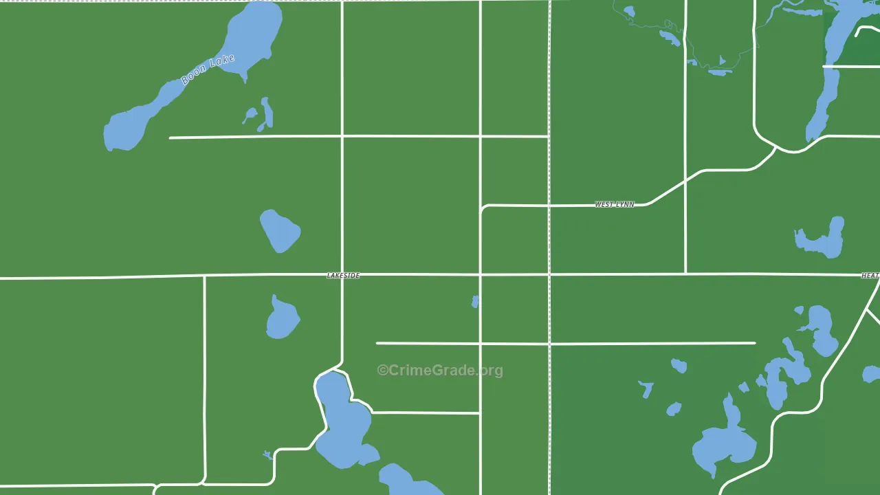 Lakeside, MN Map of Vandalism Rates