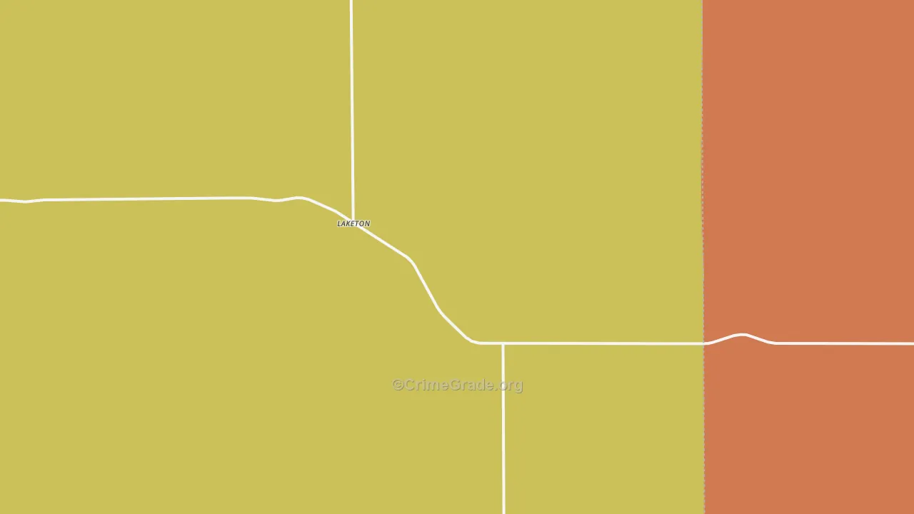 Laketon, TX Map of Vandalism Rates