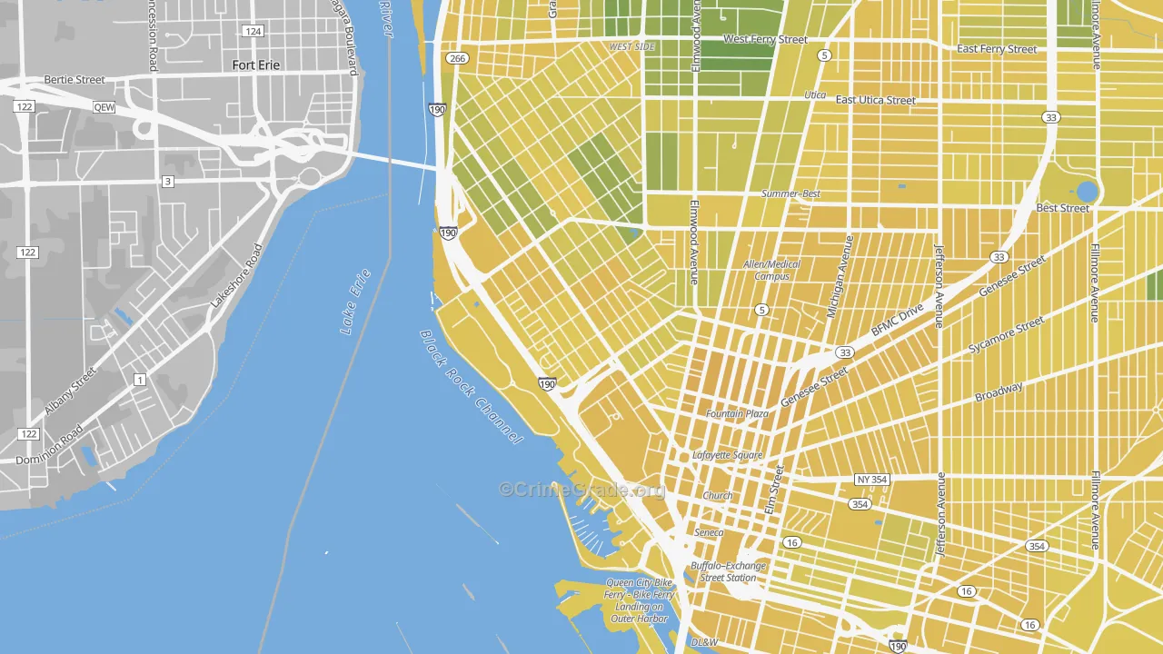 Lakeview, Buffalo, NY Map of Vandalism Rates