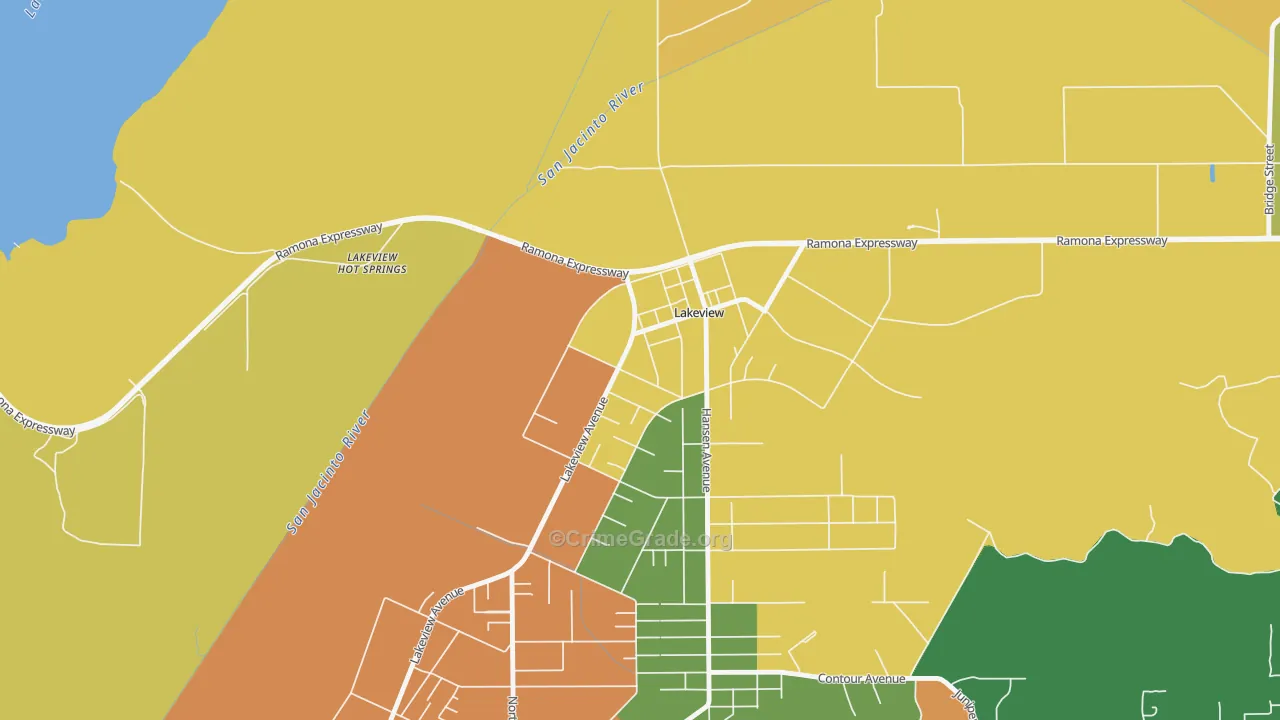 Lakeview, CA Map of Vandalism Rates