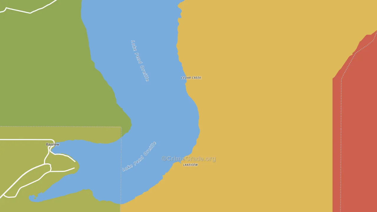 Lakeview, ID Map of Vandalism Rates