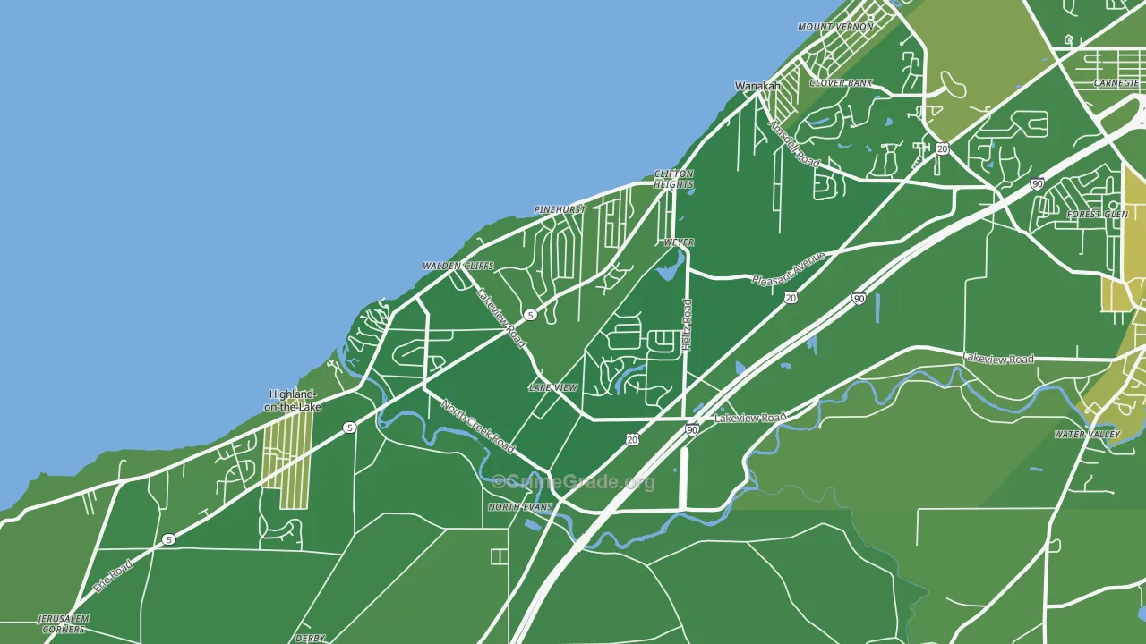 Lakeview, NY Map of Vandalism Rates