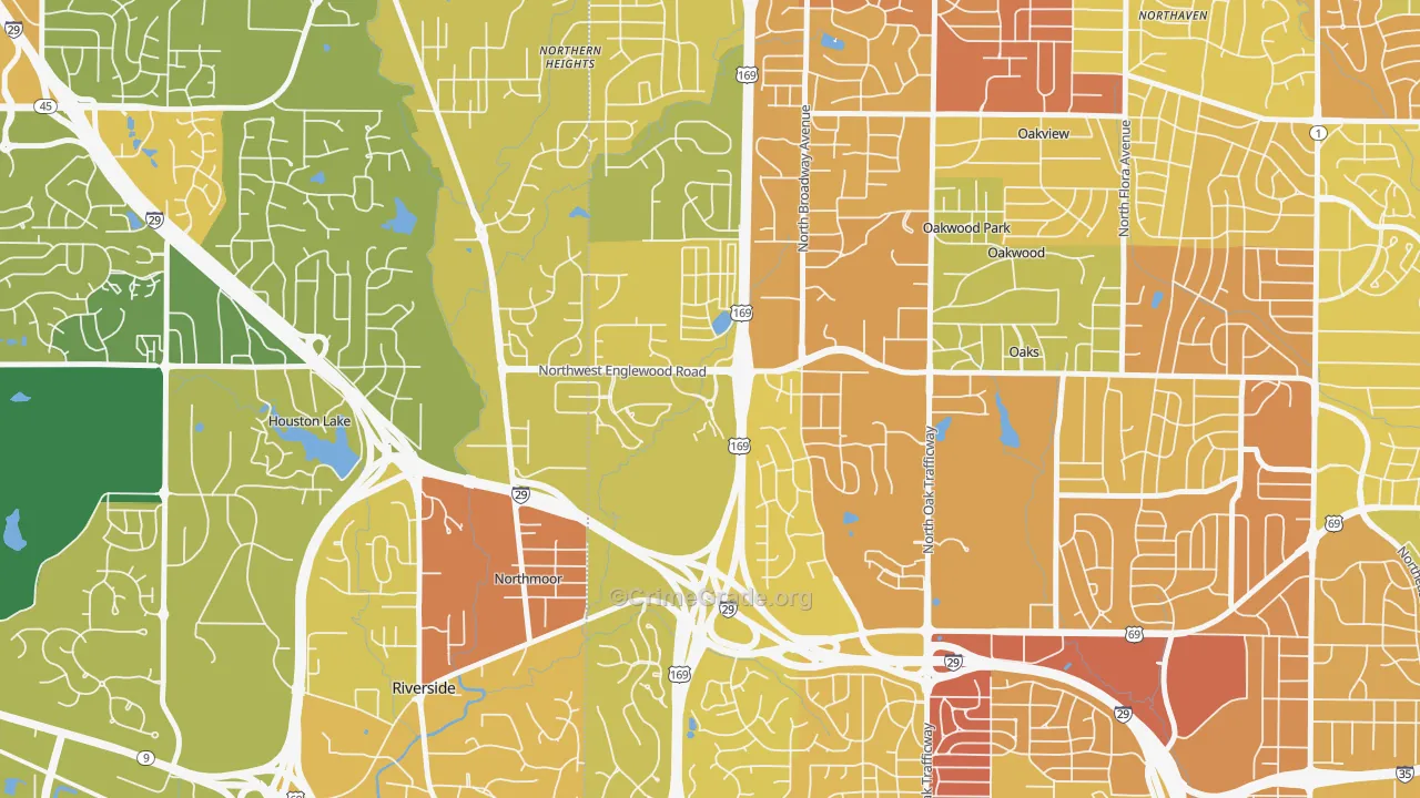 Lakeview Terrace, Kansas City, MO Map of Vandalism Rates
