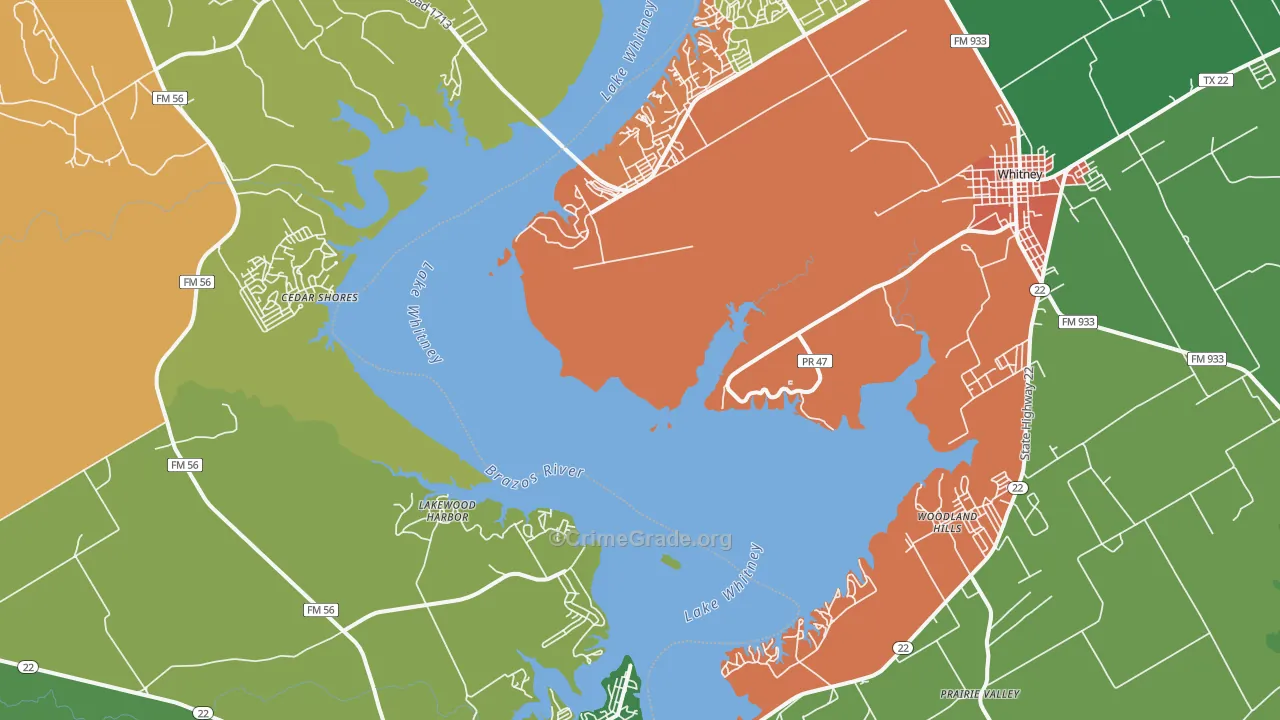 Lakewood Harbor, TX Map of Vandalism Rates