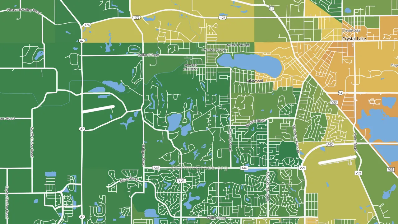 Lakewood, IL Map of Vandalism Rates