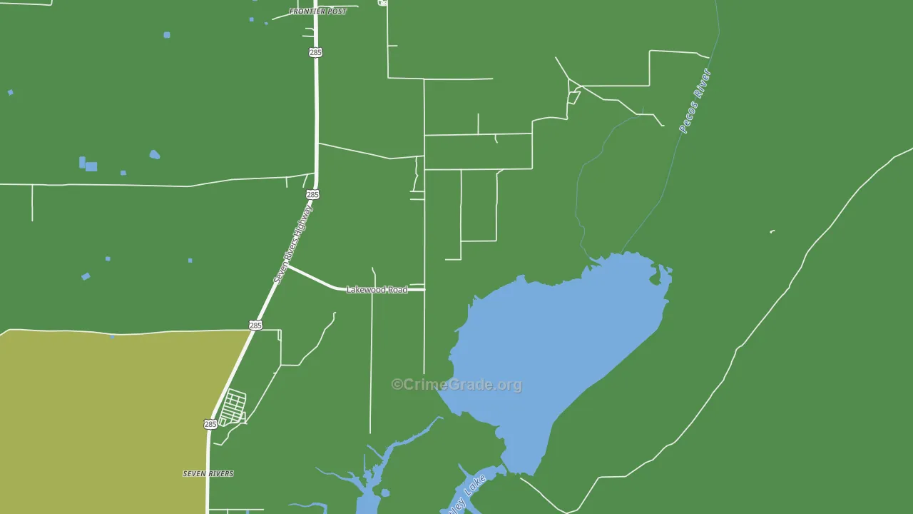 Lakewood, NM Map of Vandalism Rates