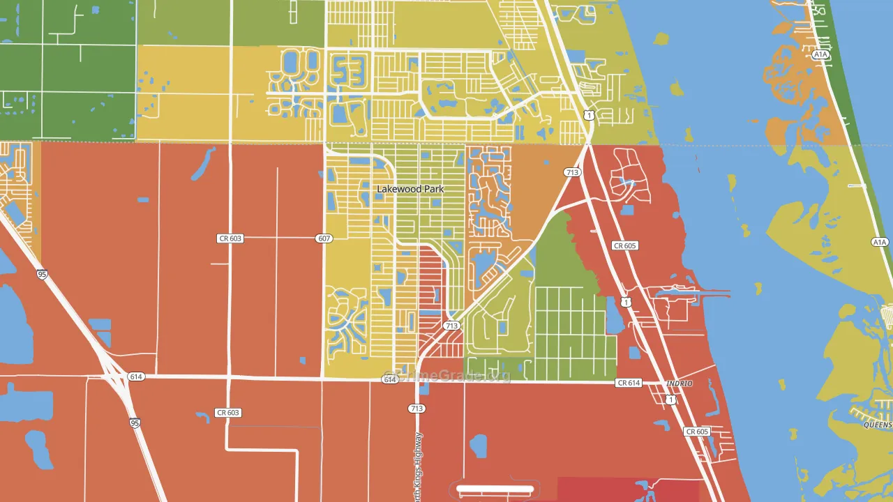 Lakewood Park, FL Map of Vandalism Rates