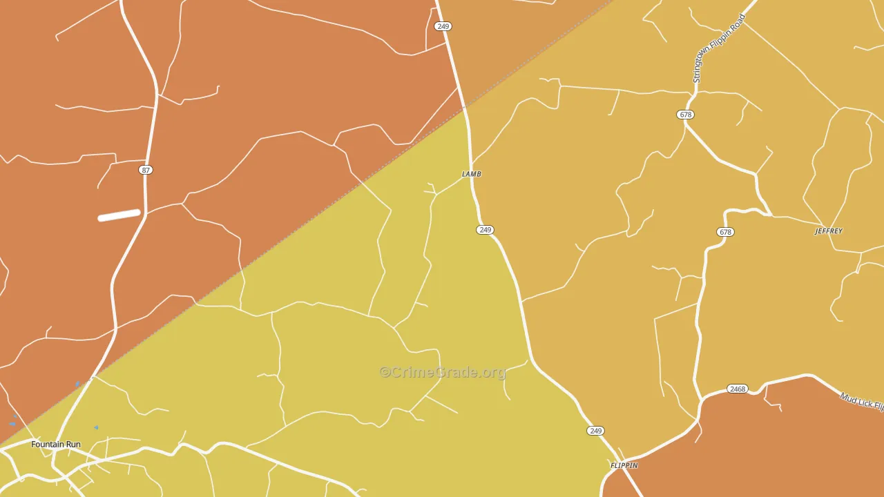Lamb, KY Map of Vandalism Rates