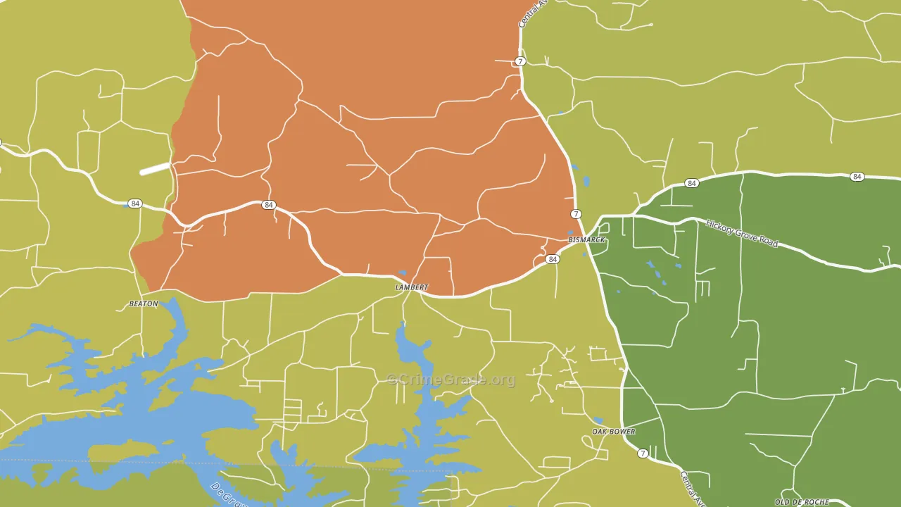 Lambert, AR Map of Vandalism Rates
