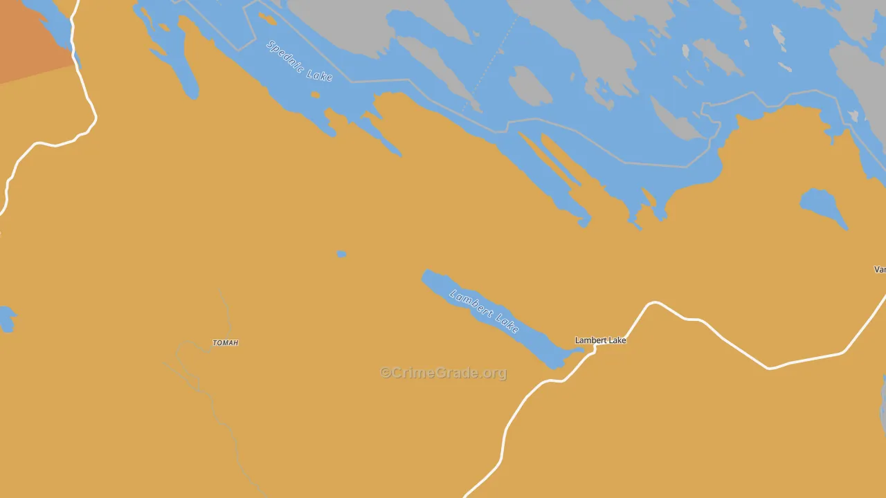 Lambert Lake, ME Map of Vandalism Rates