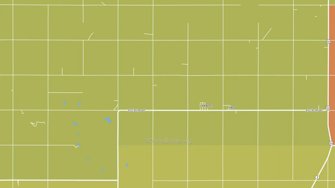 Lambert, OK Map of Vandalism Rates