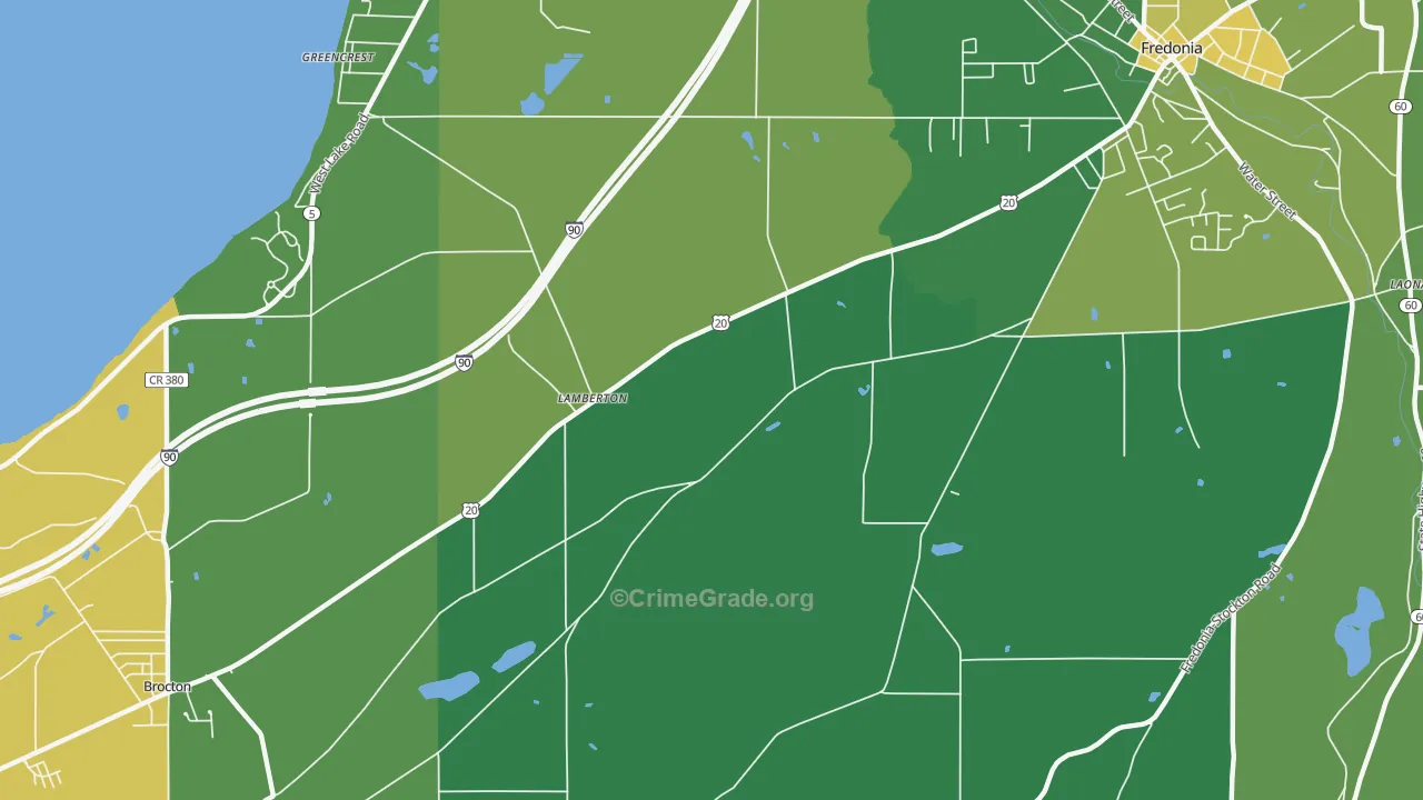 Lamberton, NY Map of Vandalism Rates