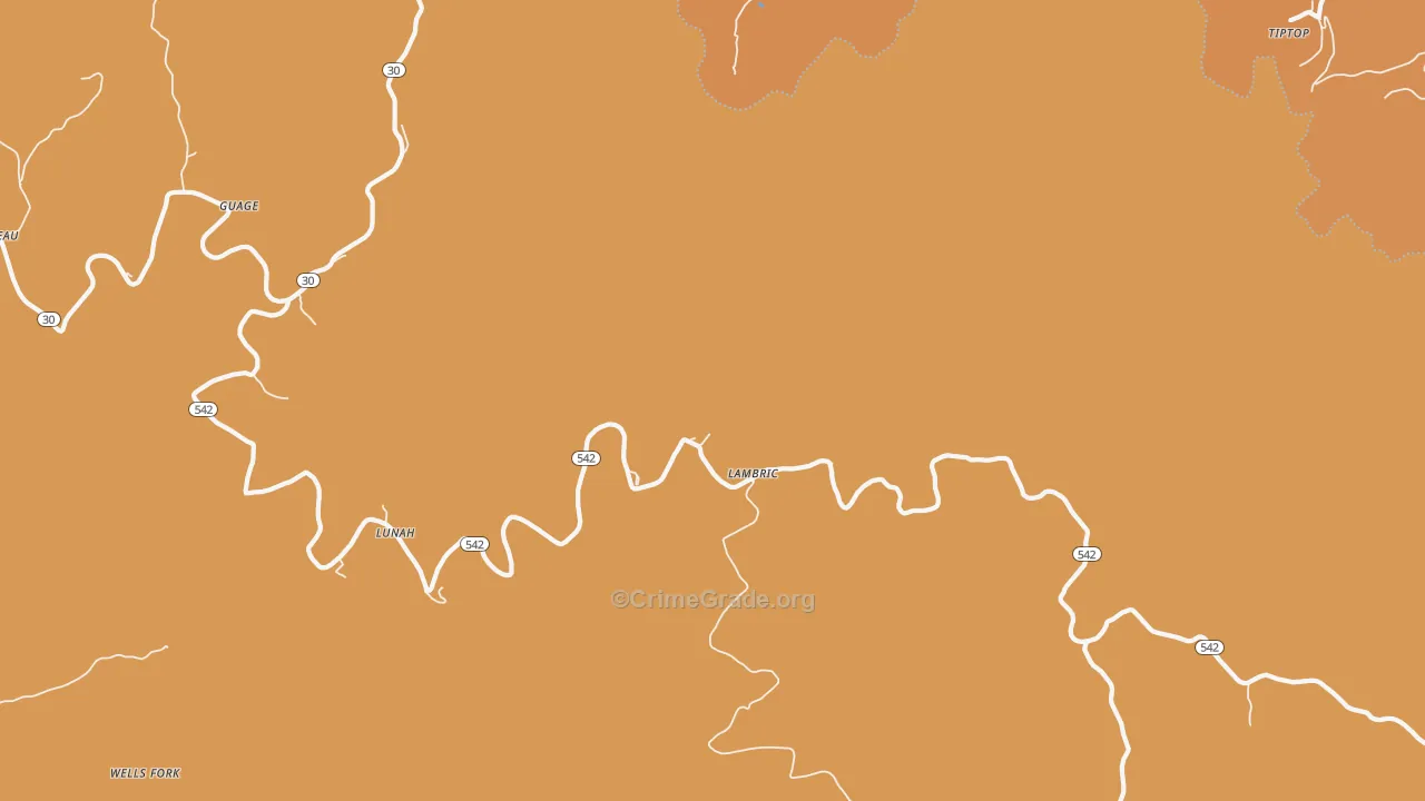 Lambric, KY Map of Vandalism Rates