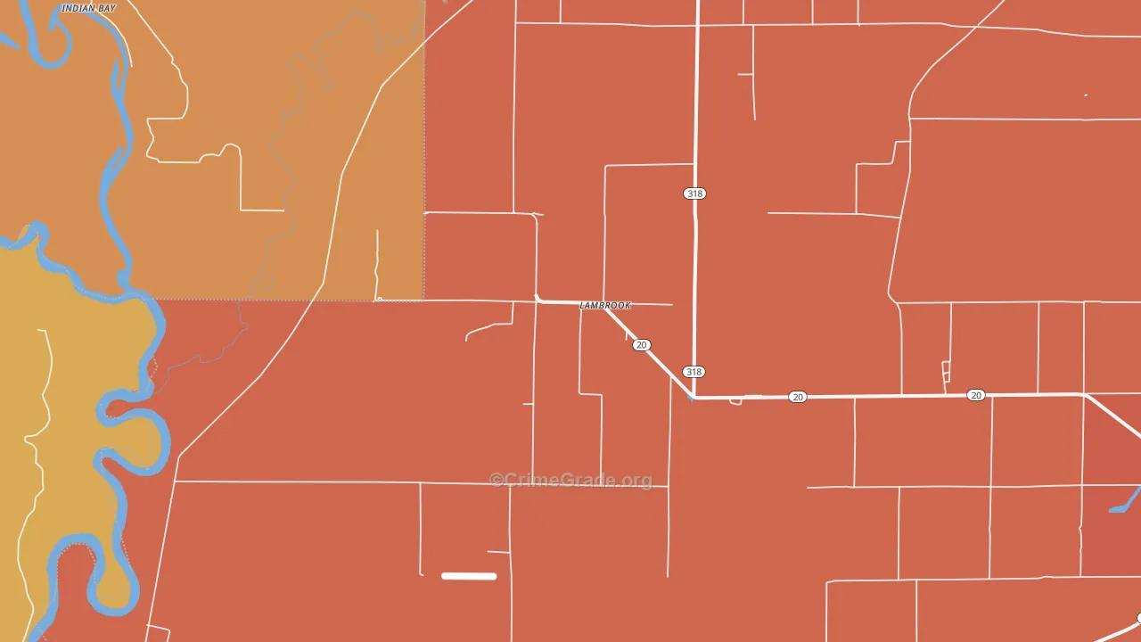 Lambrook, AR Map of Vandalism Rates