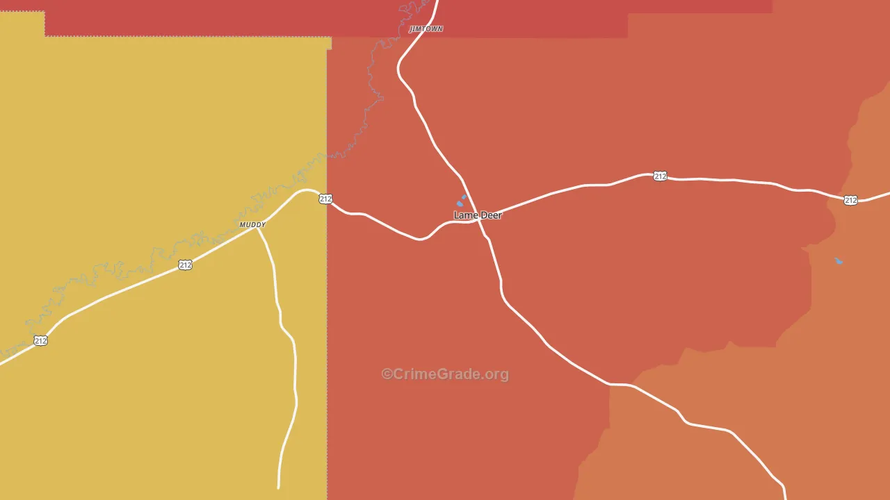 Lame Deer, MT Map of Vandalism Rates