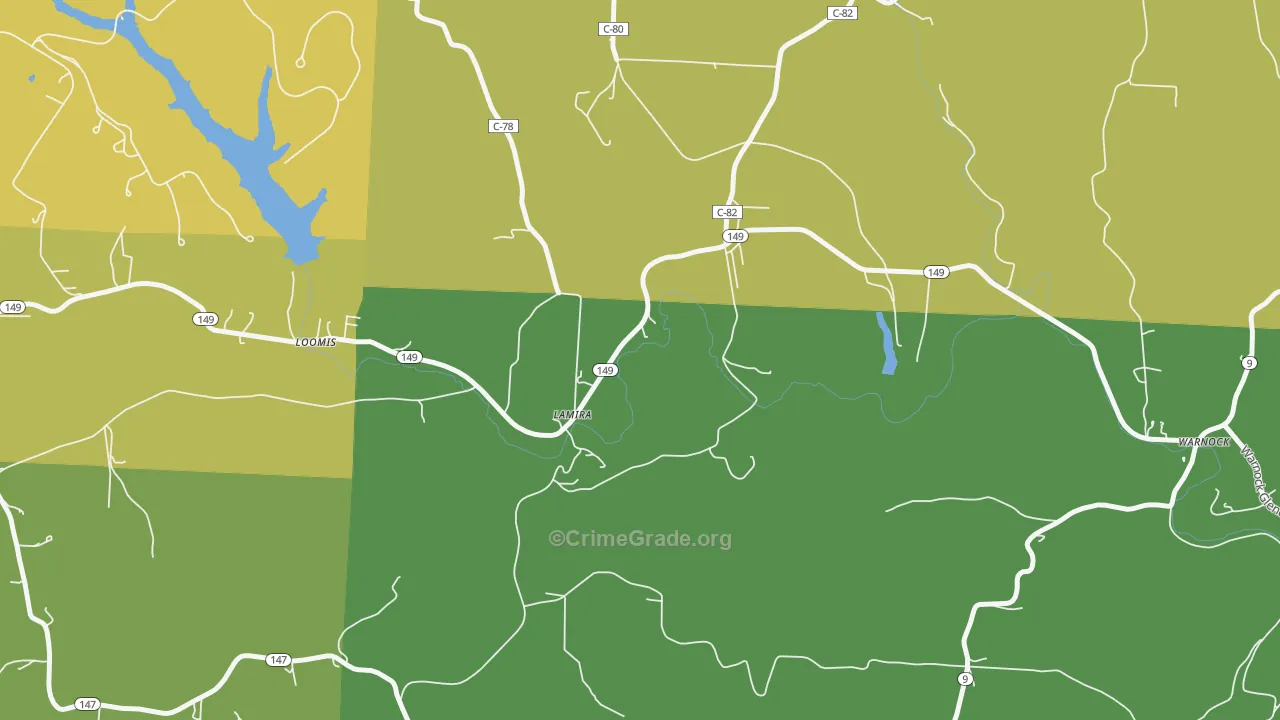 Lamira, OH Map of Vandalism Rates