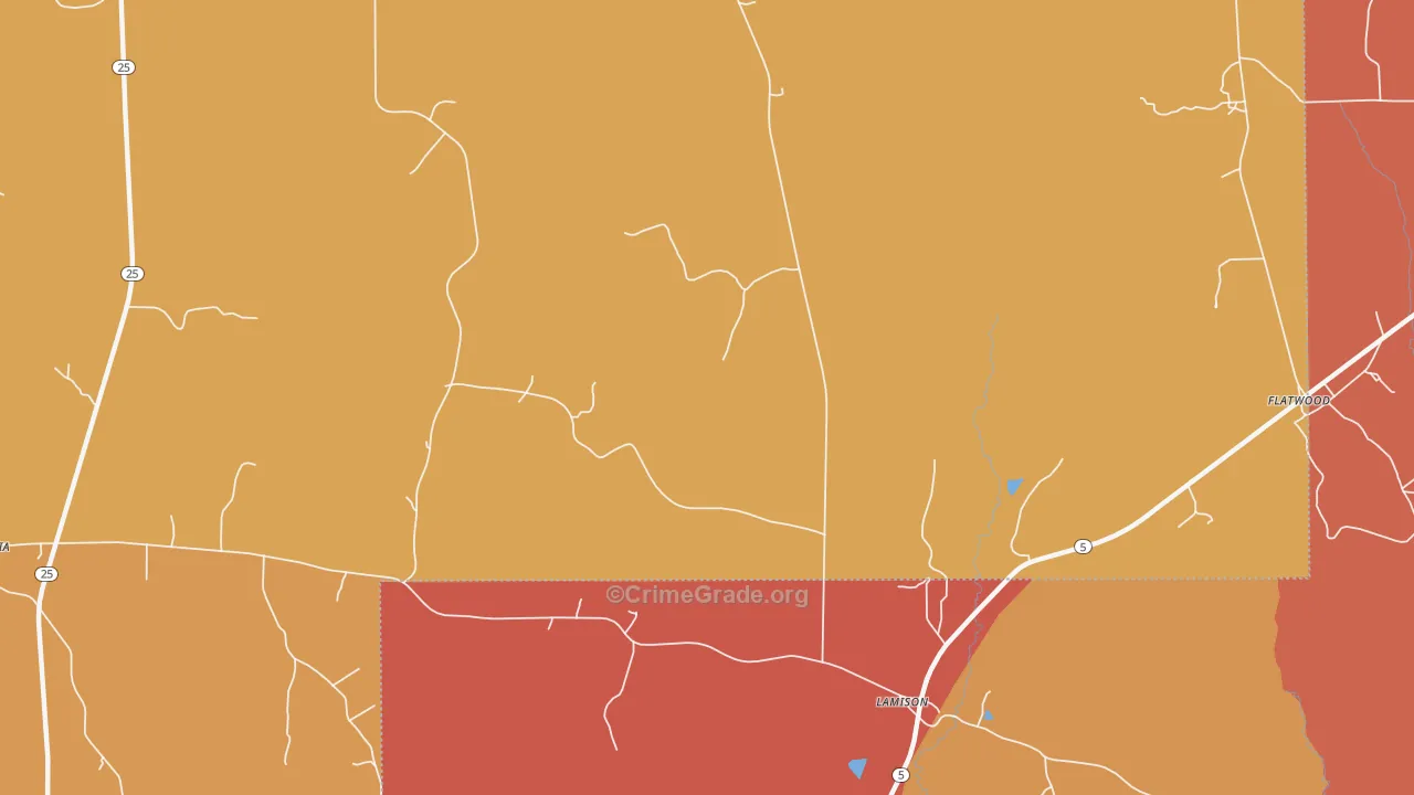 Lamison, AL Map of Vandalism Rates