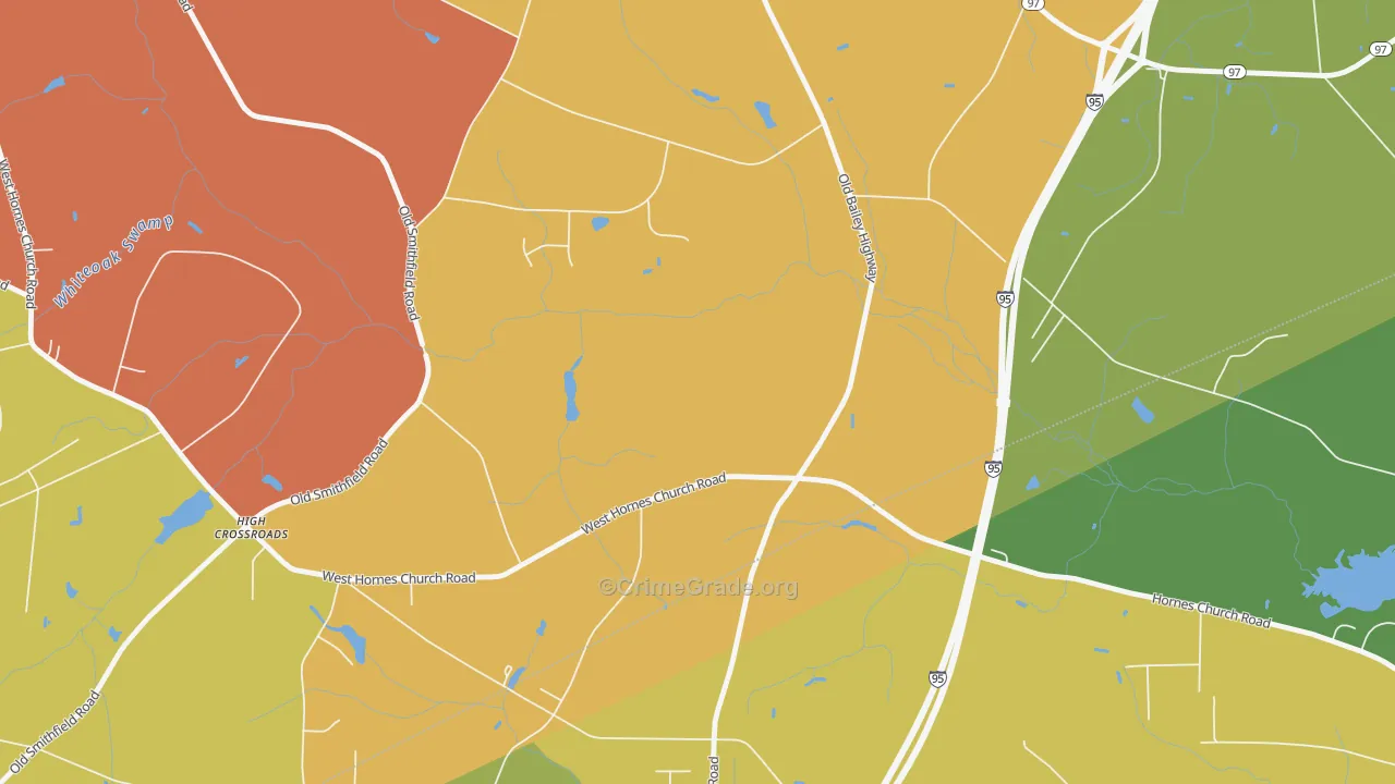 Lamm, NC Map of Vandalism Rates