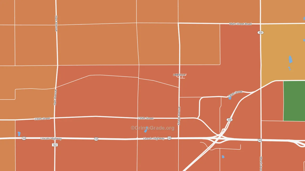 LaMoille, IA Map of Vandalism Rates