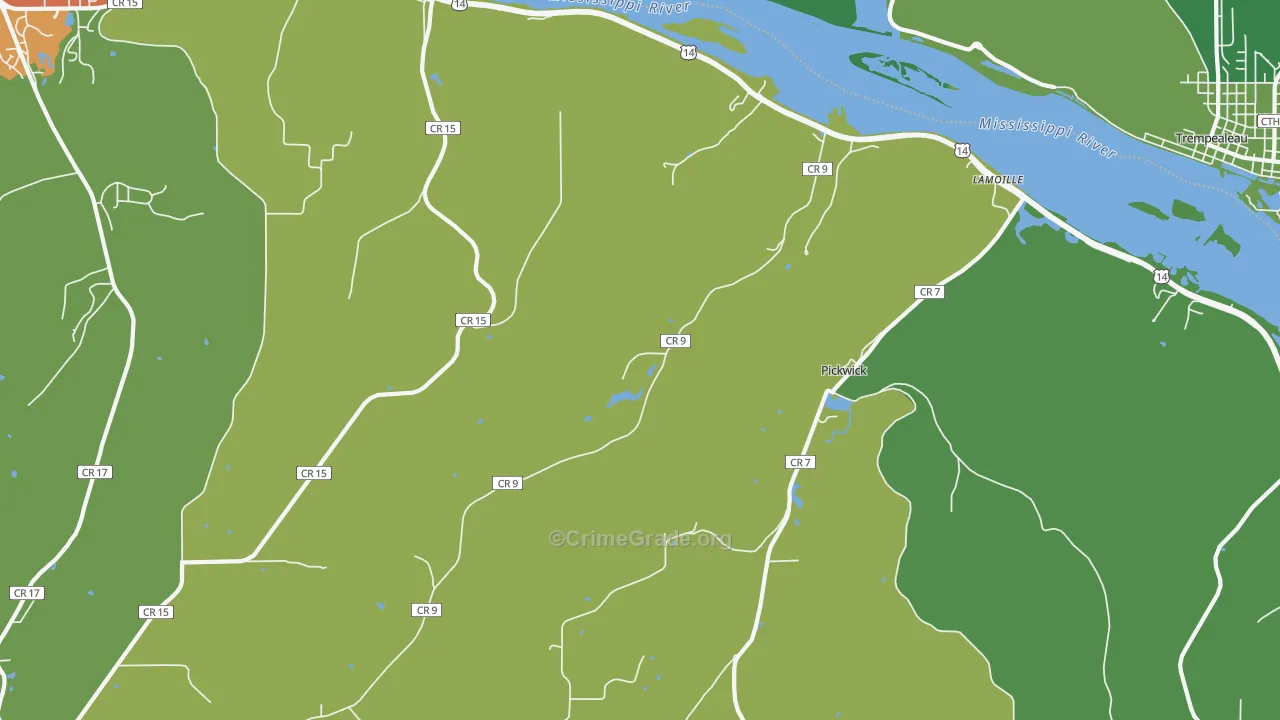 Lamoille, MN Map of Vandalism Rates