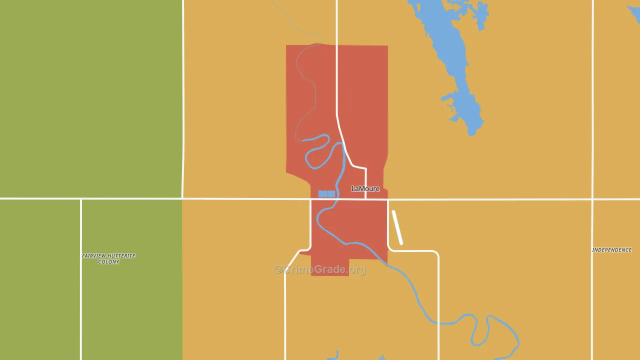 LaMoure, ND Map of Vandalism Rates
