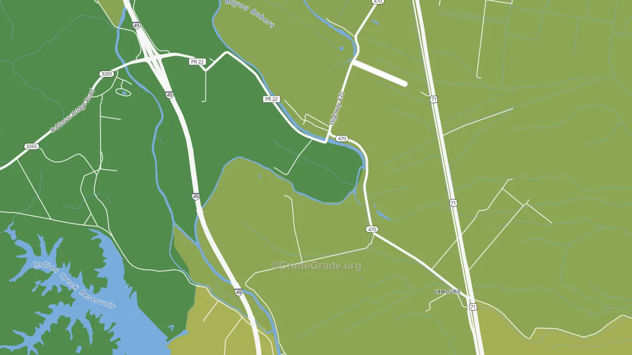 Lamourie, LA Map of Vandalism Rates