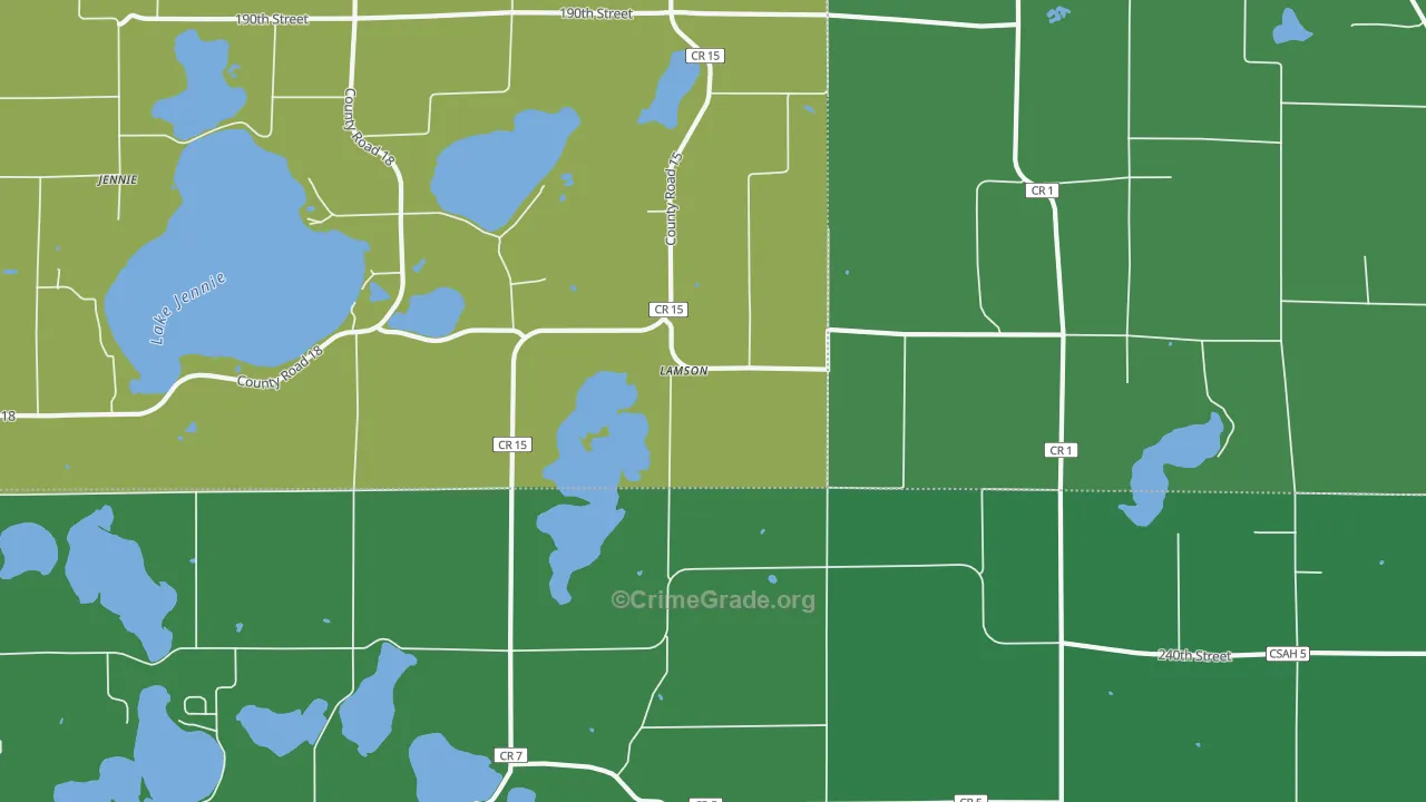 Lamson, MN Map of Vandalism Rates