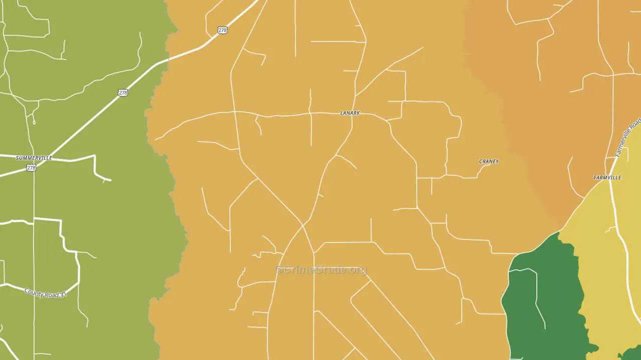 Lanark, AR Map of Vandalism Rates
