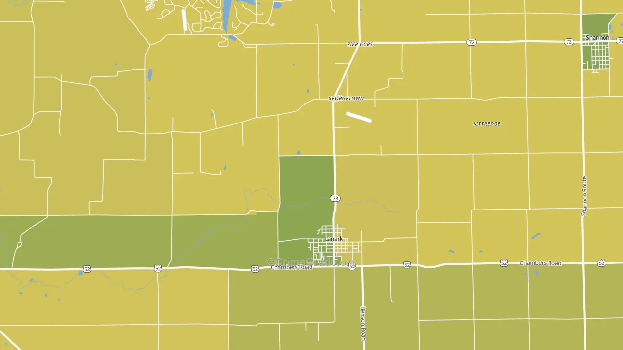 Lanark, IL Map of Vandalism Rates