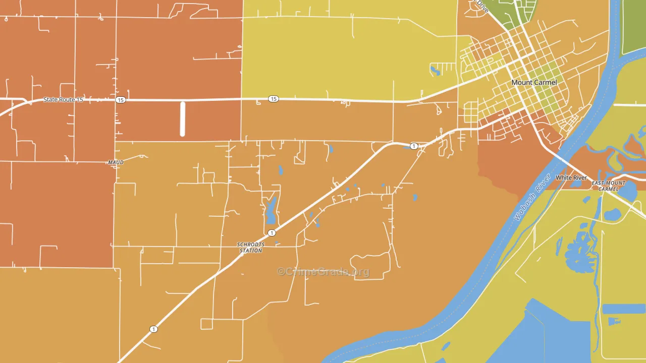 Lancaster, IL Map of Vandalism Rates