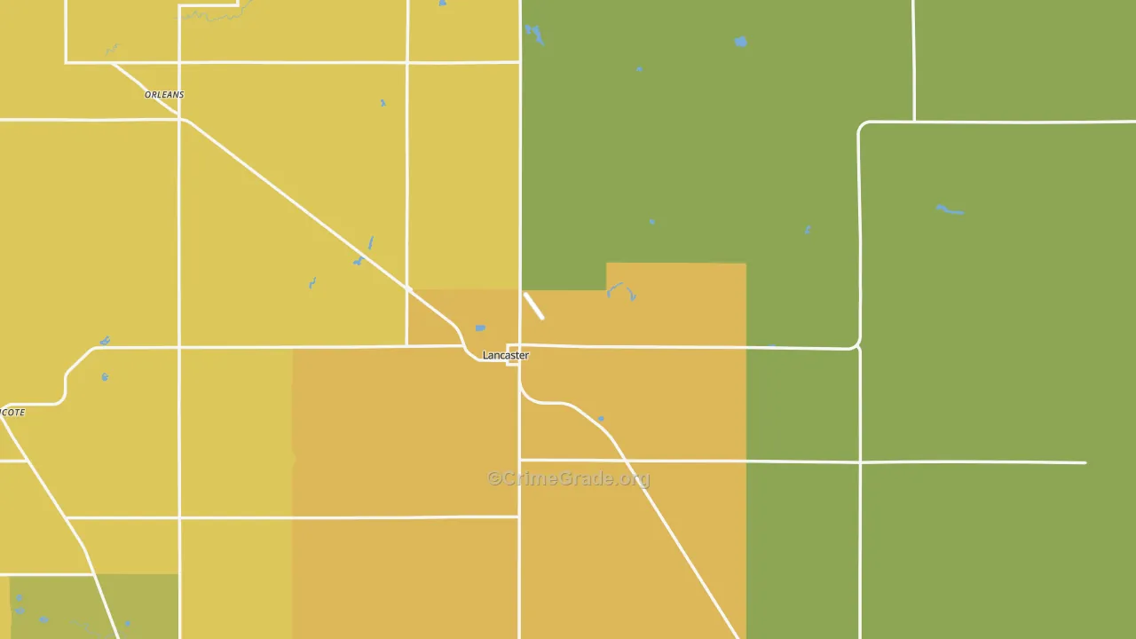 Lancaster, MN Map of Vandalism Rates