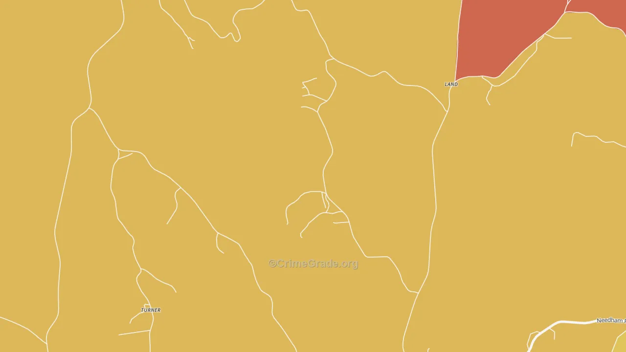Land, AL Map of Vandalism Rates