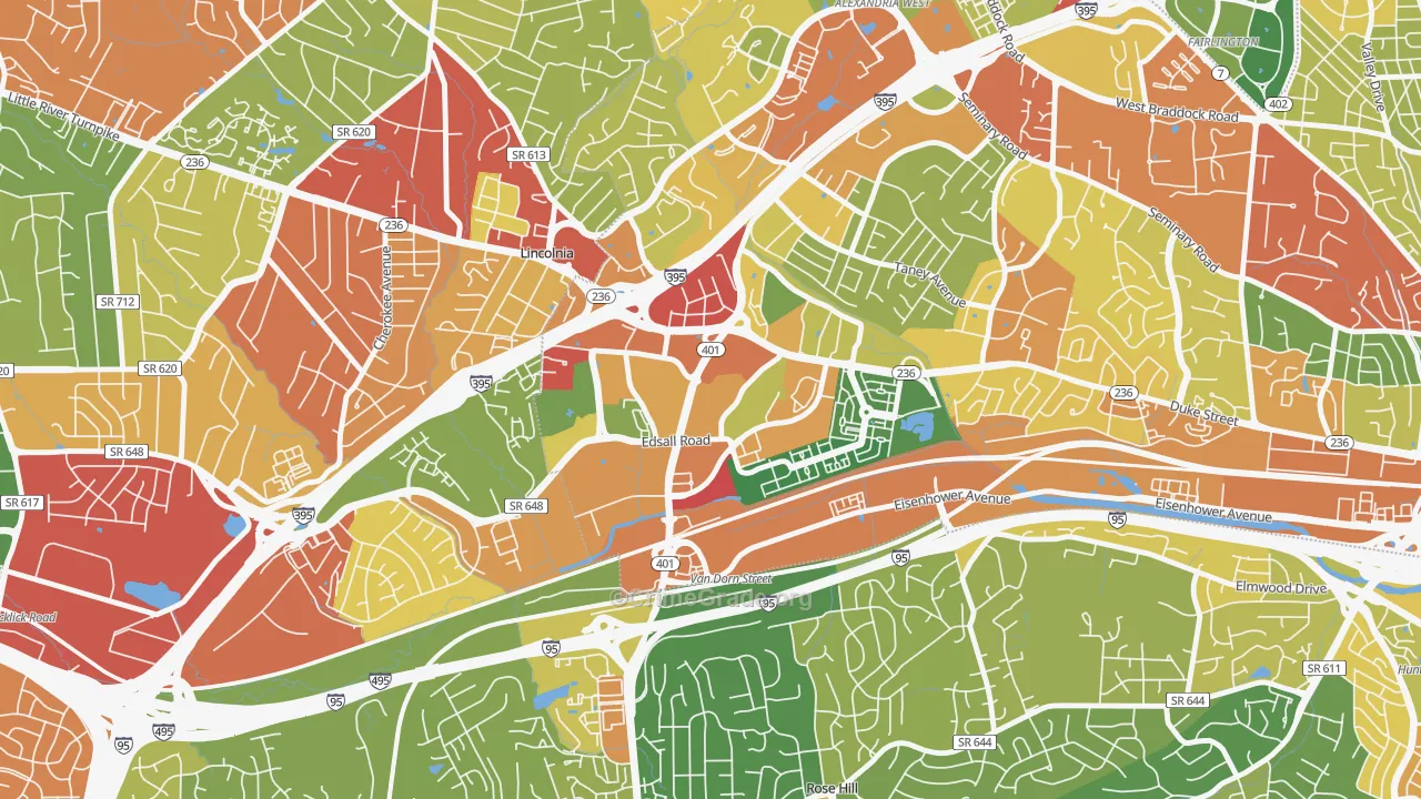 Landmark-Van Dom, Alexandria, VA Map of Vandalism Rates
