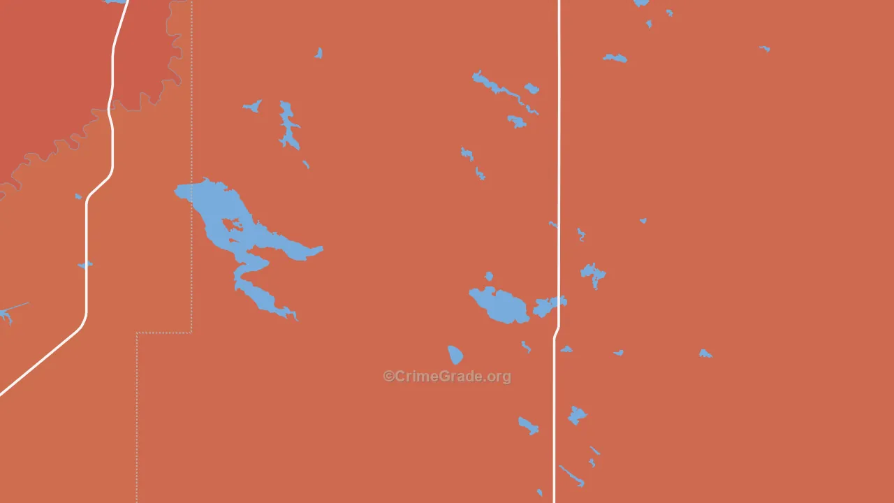 Landusky, MT Map of Vandalism Rates