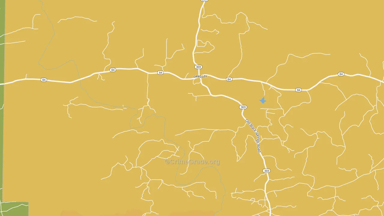 Langley, AR Map of Vandalism Rates