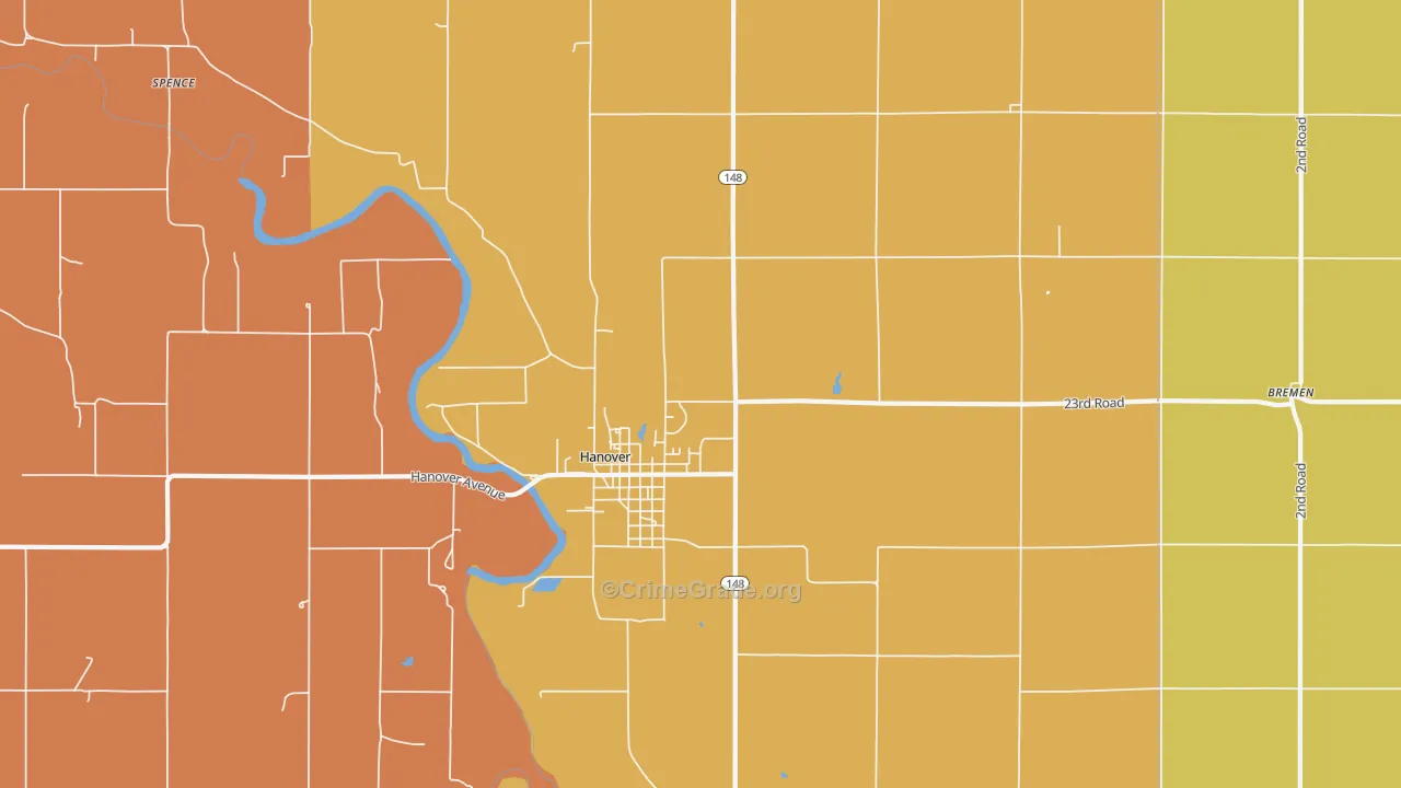 Lanham, KS Map of Vandalism Rates