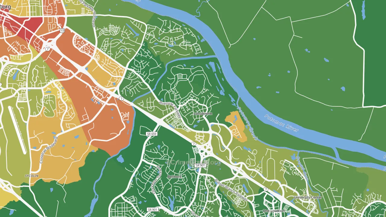 Lansdowne, VA Map of Vandalism Rates