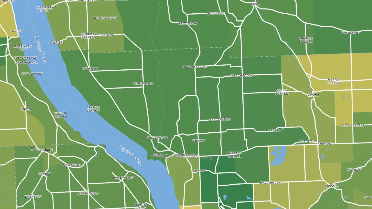 Lansing, NY Map of Vandalism Rates