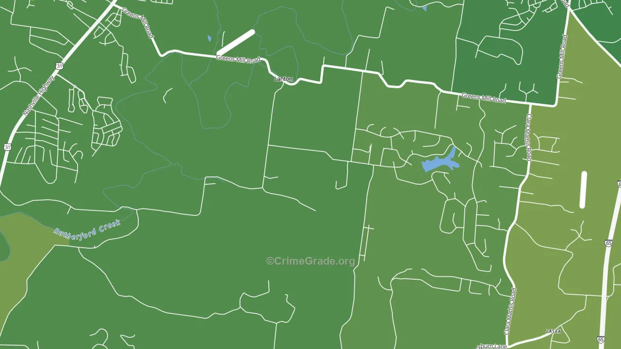 Lanton, TN Map of Vandalism Rates