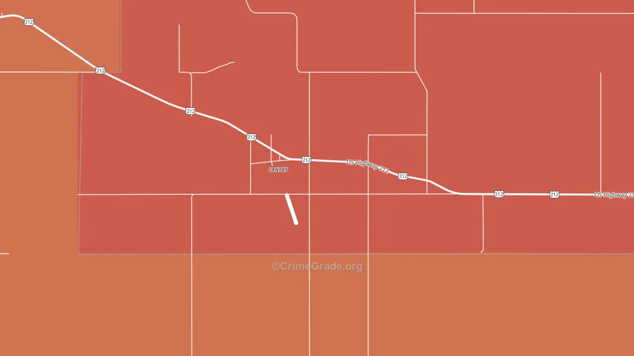 Lantry, SD Map of Vandalism Rates
