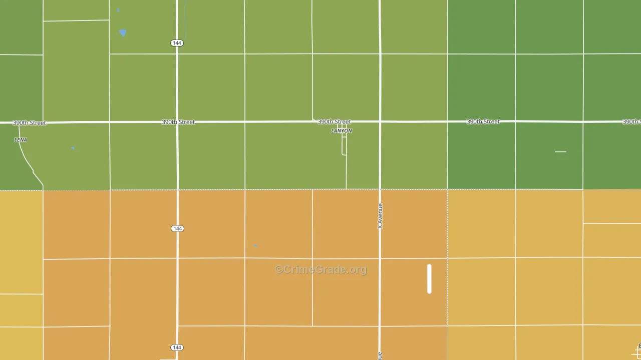 Lanyon, IA Map of Vandalism Rates