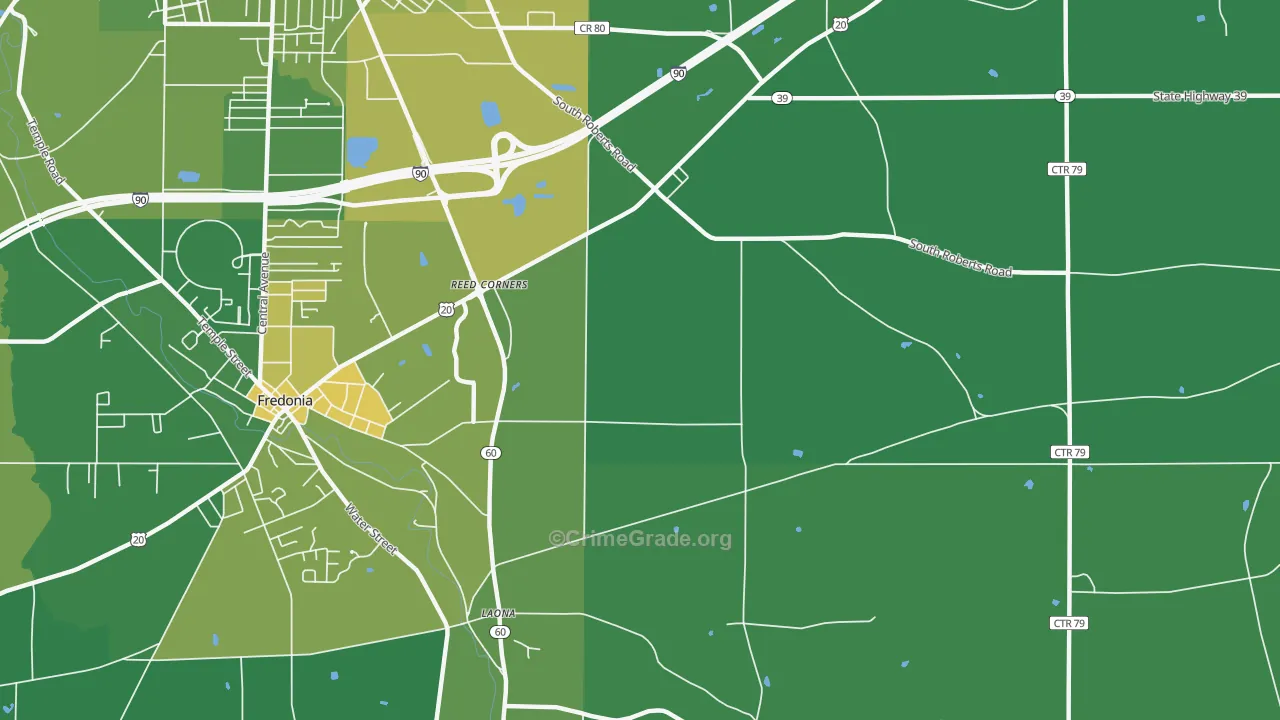 Laona, NY Map of Vandalism Rates