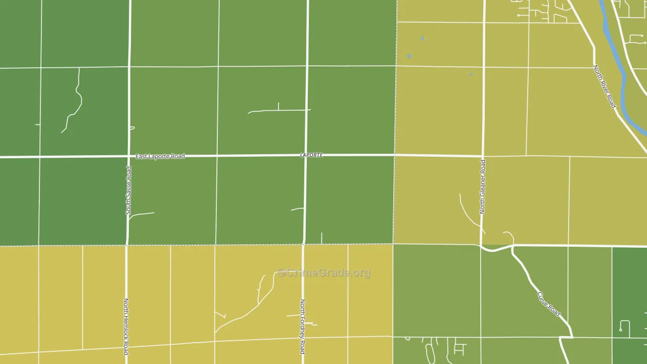 Laporte, MI Map of Vandalism Rates