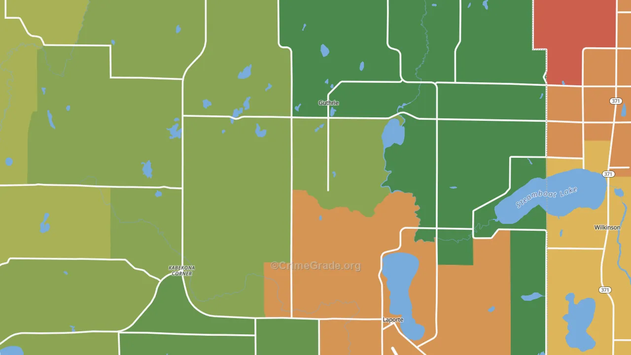 Laporte, MN Map of Vandalism Rates