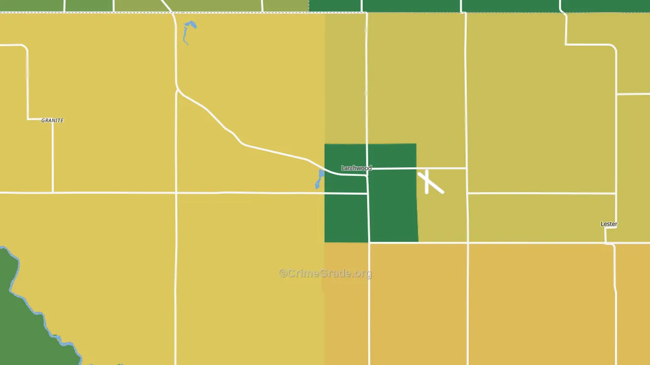 Larchwood, IA Map of Vandalism Rates